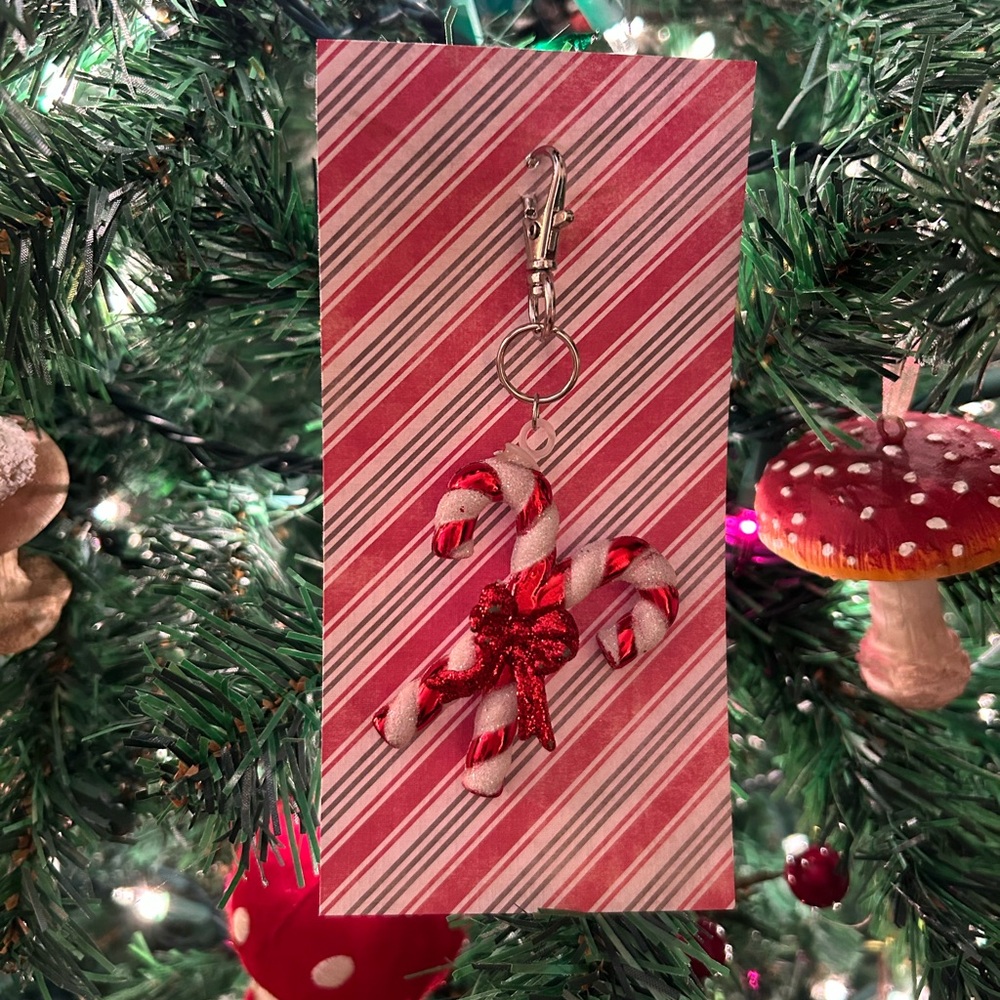 Candy Cane Keychain